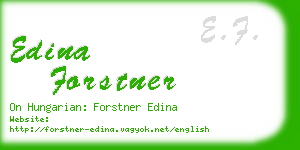 edina forstner business card